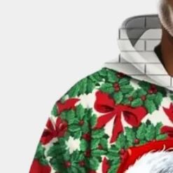 Jassen Heren*BASTIAN - Trendy Kerst Hoodie voor Heren Grijs