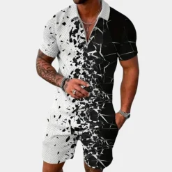 Sets Heren*Bautiste - Comfortabele en stijlvolle zomerse tweedelige herenset