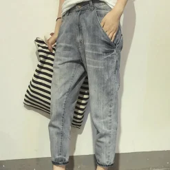 Broeken & Rokken Dames*BEATRIX - Stijlvolle en comfortabele zomerjeans Lichtblauw