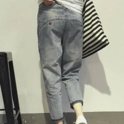 Broeken & Rokken Dames*BEATRIX - Stijlvolle en comfortabele zomerjeans Lichtblauw