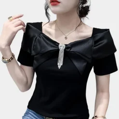 Blazers & Blouses Dames*Belinda - Charmante Zomer Strik Blouse voor Dames