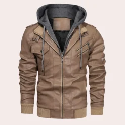Leren Jassen Heren|Jassen Heren*Benjamin - Stijlvolle zomerjas voor heren met capuchon