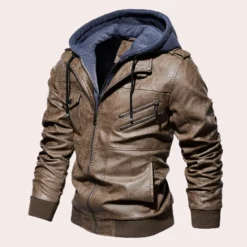Leren Jassen Heren|Jassen Heren*Benjamin - Stijlvolle zomerjas voor heren met capuchon