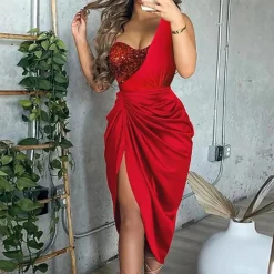 Jurken & Jumpsuits Dames*Bernarda - Fonkelende Elegantie Zomerse Paillettenjurk voor dames