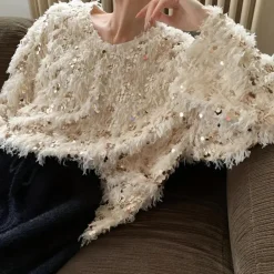 Truien & Vesten Dames*BERNETTA - Elegante Zomerse Trui voor Dames Beige