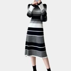 Jurken & Jumpsuits Dames*Betina - Casual en elegante gestreepte zomerjurk voor dames