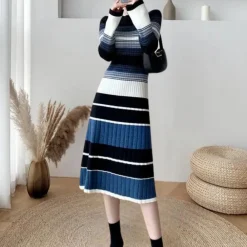 Jurken & Jumpsuits Dames*Betina - Casual en elegante gestreepte zomerjurk voor dames