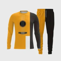 Sets Heren*Birger - Zomerse trainingspak voor heren met gitaarprint