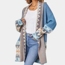 Truien & Vesten Dames*Boho stijl dames zomer vest Donkerblauw