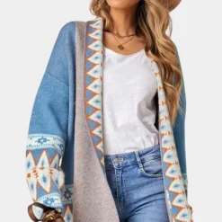 Truien & Vesten Dames*Boho stijl dames zomer vest Donkerblauw