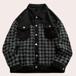 Jassen Heren*BOIKEN - Moderne Zomerse Spijkerjas voor Heren Zwart