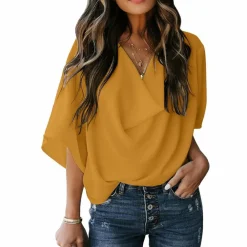 Topjes & Shirts Dames*BONITA - Elegant damesoverhemd voor de zomer