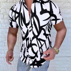 Shirts Heren*Borislav - Elegant herenoverhemd met korte mouwen voor de zomer