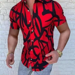 Shirts Heren*Borislav - Elegant herenoverhemd met korte mouwen voor de zomer