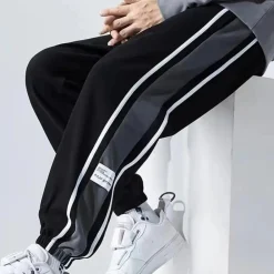 Broeken Heren*BRADLEY - Geraffineerd Lichte Zomer Jogger voor Heren Zwart