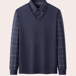 Truien & Vesten Heren*Bram - Elegante Gebreide Geruite Zomersweater voor de heren