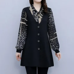 Sets Dames*Brandusa - Stijlvol 2-in-1 Zomer Vest met Top voor dames Zwart