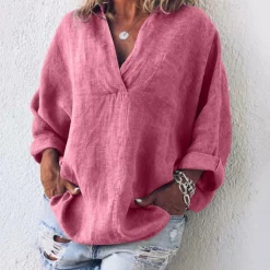 Topjes & Shirts Dames*Brenda - Luxe oversized damesblouse voor de zomer