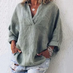 Topjes & Shirts Dames*Brenda - Luxe oversized damesblouse voor de zomer