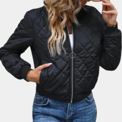 Jassen Dames*Bria - Stijlvol zomerbomberjack voor dames Zwart