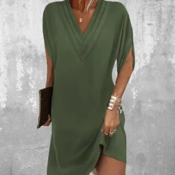 Jurken & Jumpsuits Dames*Brina - Elegante V-Hals Zomerjurk voor Dames