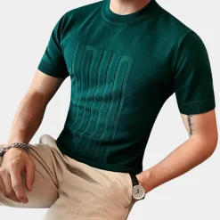 Truien & Vesten Heren*Bruce - Luchtige gebreide herensweater met ronde hals voor de zomer