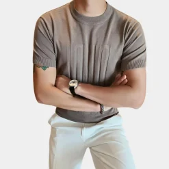 Truien & Vesten Heren*Bruce - Luchtige gebreide herensweater met ronde hals voor de zomer