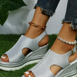 Damesschoenen*BRYNLEIGH - Trendy zomerse sleehak sandalen