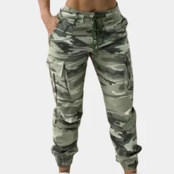 Broeken & Rokken Dames*dames cargobroek voor de zomer Camouflage