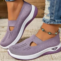 Damesschoenen*Carlina - Stijlvolle en Ademende Platte Damesschoenen voor de Zomer