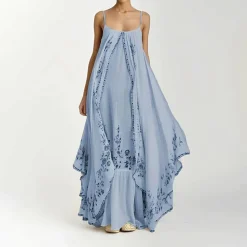 Jurken & Jumpsuits Dames*CARLY - Stijlvolle gelaagde maxi zomerjurk