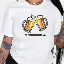 Topjes & Shirts Dames*Carmela - Relaxte pasvorm Dameshemd Zomer Oktoberfest