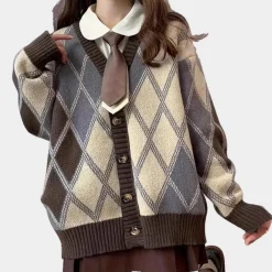 Truien & Vesten Dames*CAROL - Elegante Zomervest voor Dames Bruin