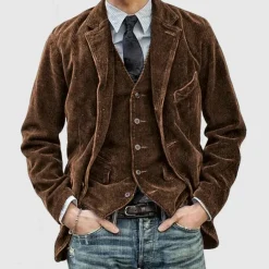 Truien & Vesten Heren|Jassen Heren*CAS - Corduroy zomerjack voor heren