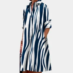 Jurken & Jumpsuits Dames*Casual bedrukte damesjurk voor de zomer