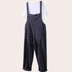 Jurken & Jumpsuits Dames*Casual corduroy zomerse jumpsuit voor dames
