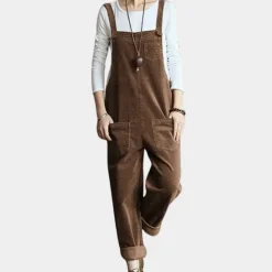 Jurken & Jumpsuits Dames*Casual corduroy zomerse jumpsuit voor dames