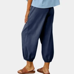 Broeken & Rokken Dames*Casual damesbroek met wijde pijpen voor de zomer