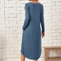 Jurken & Jumpsuits Dames*Casual damesjurk met lange mouwen voor de zomer