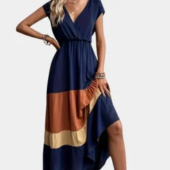 Jurken & Jumpsuits Dames*Casual damesjurk met v-hals voor de zomer