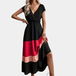 Jurken & Jumpsuits Dames*Casual damesjurk met v-hals voor de zomer