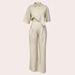 Sets Dames*Casual 2-delige damesset voor de zomer Beige