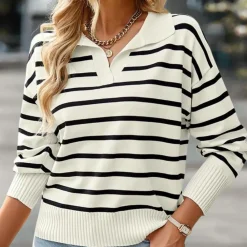 Truien & Vesten Dames*Casual gestreepte damestrui voor de zomer