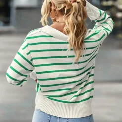 Truien & Vesten Dames*Casual gestreepte damestrui voor de zomer