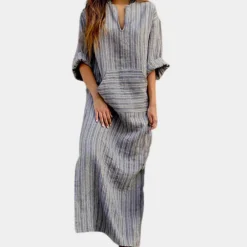 Jurken & Jumpsuits Dames*Casual gestreepte zomerjurk voor dames