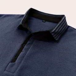 Shirts Heren*Casual heren shirt met korte mouwen voor de zomer Marineblauw