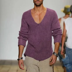 Truien & Vesten Heren*Casual heren trui met v-hals voor de zomer