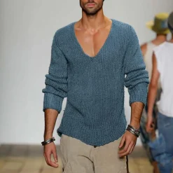 Truien & Vesten Heren*Casual heren trui met v-hals voor de zomer