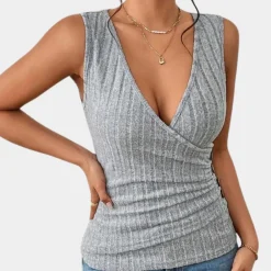 Topjes & Shirts Dames*Casual mouwloze damestop voor de zomer Grijs