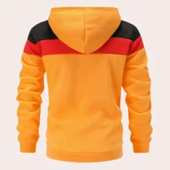 Jassen Heren*Casual zomer hoodie met kleurblok voor heren Oranje
